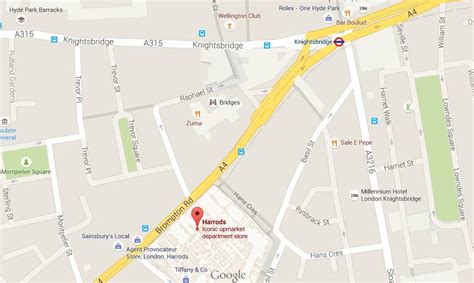 harrods uk map